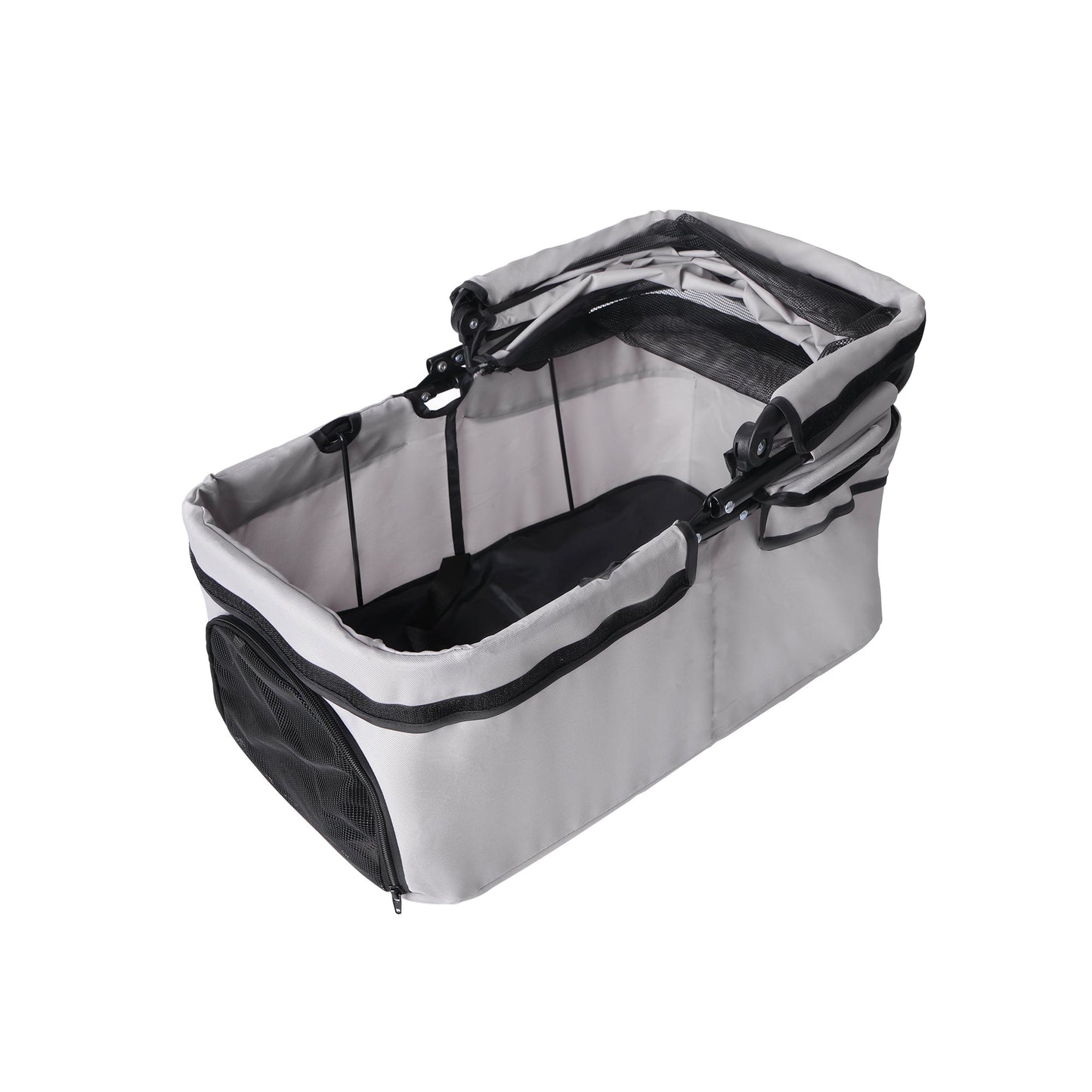 4-Wheel Foldable Pet Stroller for Dogs & Cats