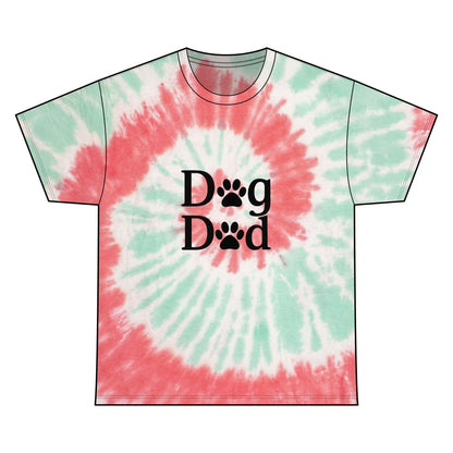 Dog Dad Spiral Tie Dye Tee Unisex Cotton T-Shirt Sizes Small - 2 XL (3 colors)