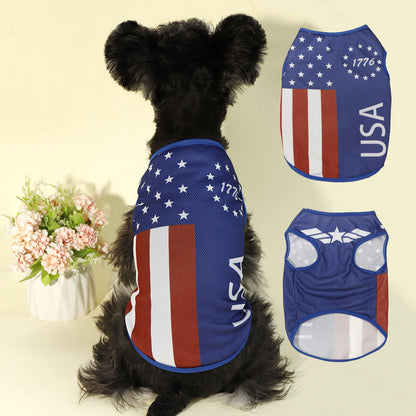 USA Patriotic Dog Tank – Lightweight & Breathable Summer Tee