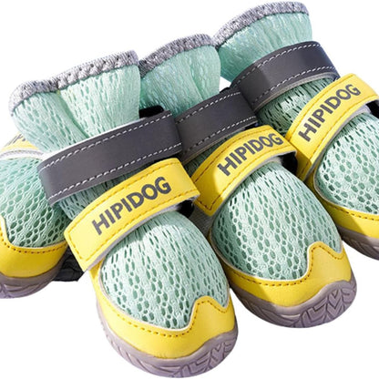 Breathable Dog Shoes with Anti-Slip Sole & Reflective Straps
