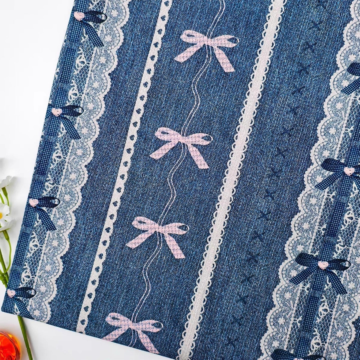 Handmade Denim Lace Pet Dress
