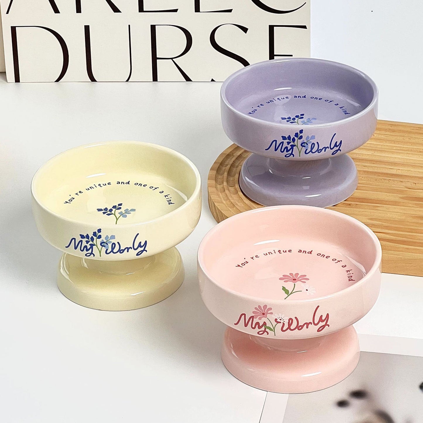 Dog bowl ceramic goblet