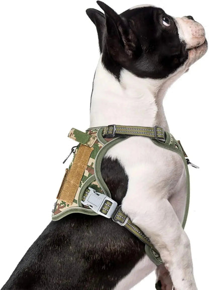 Tactical No-Pull Dog Harness with Handle, Reflective Adjustable Training Vest