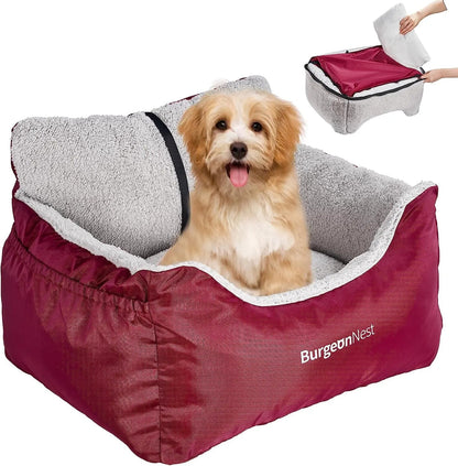 Washable Pet Car Seat Booster for Small Dogs & Cats, Oxford Fabric