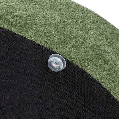 Shep 36' Curved Dog Sofa Bed Medium Moss Green Fleeced Teddy