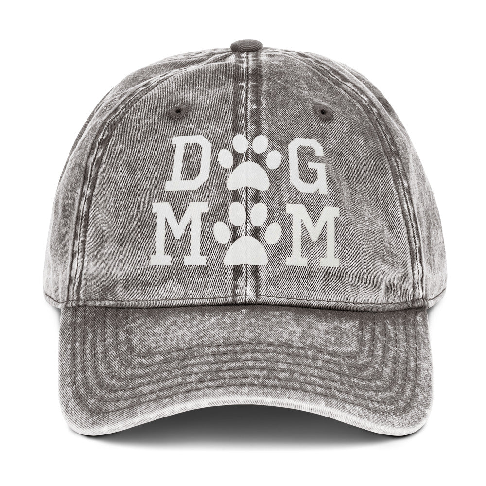 Dog Mom Vintage Cotton Twill Cap