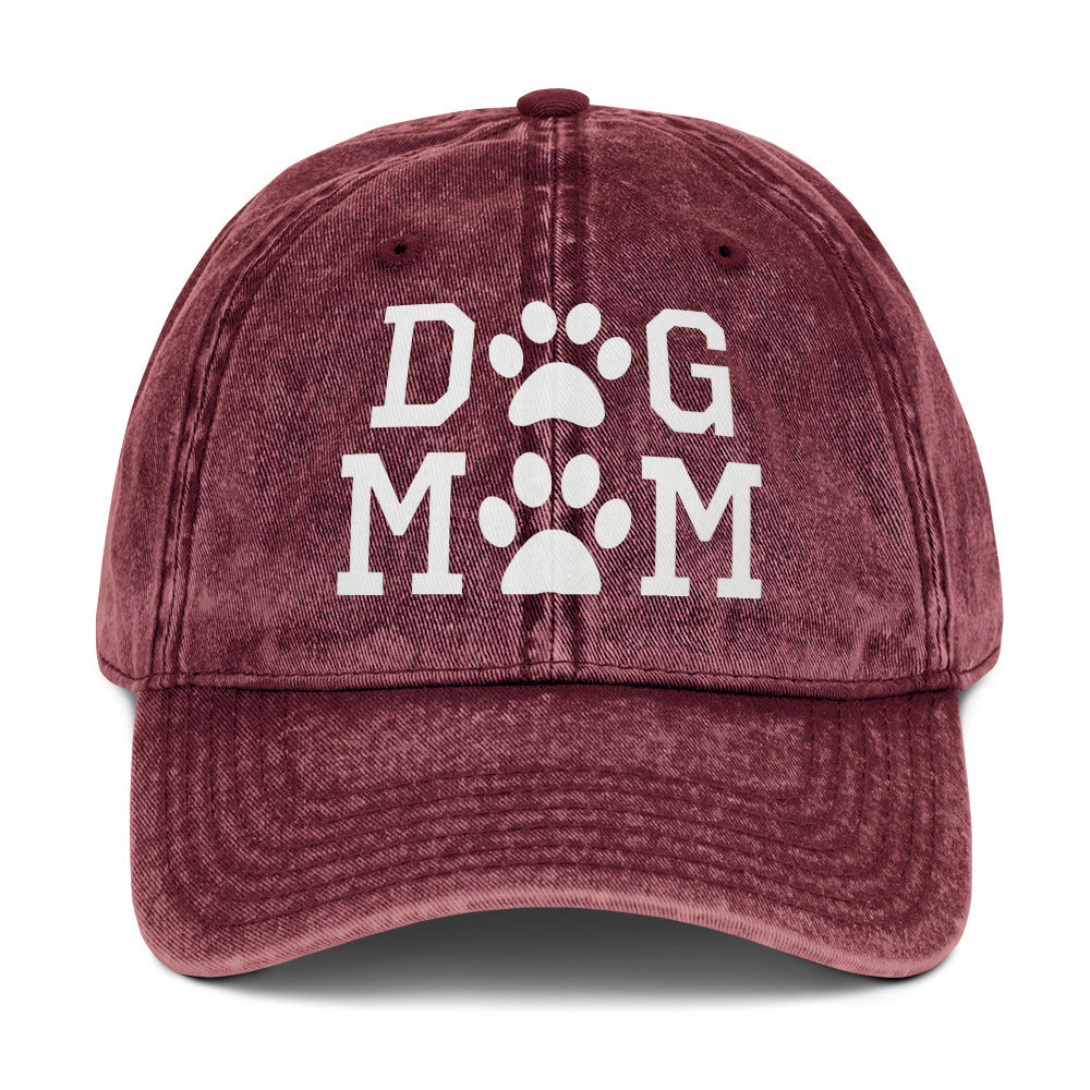 Dog Mom Vintage Cotton Twill Cap