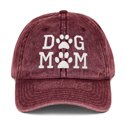 Dog Mom Vintage Cotton Twill Cap